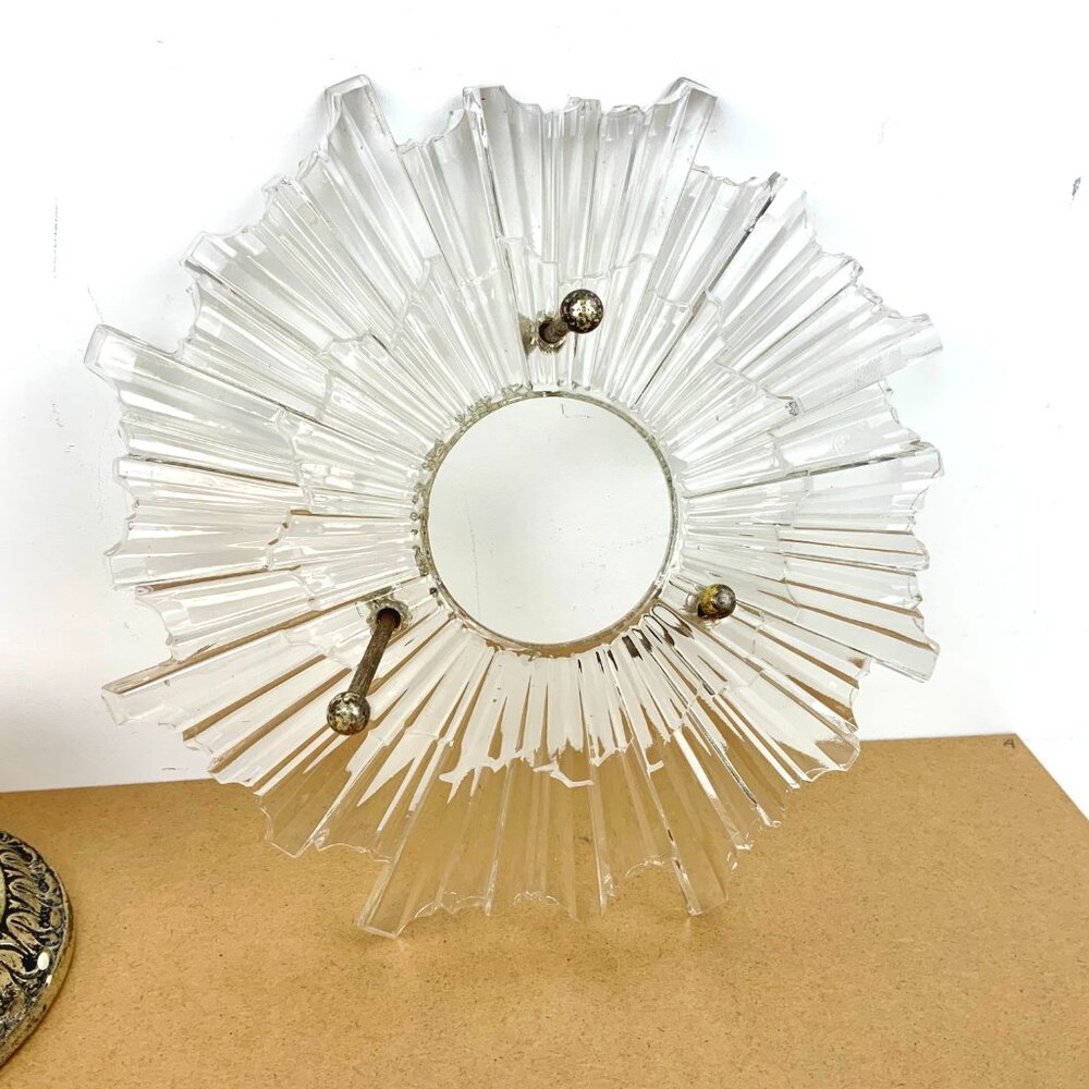 Antique Lightolier Sunburst Ceiling Light Fixture Circa 1925 - 1928 - Picture 12 of 16